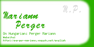 mariann perger business card